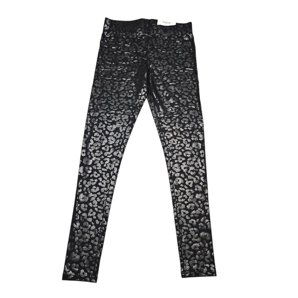 Soma Essential Legging Women's Size‎ XS Leopard Animal Print Black Shimmer NEW